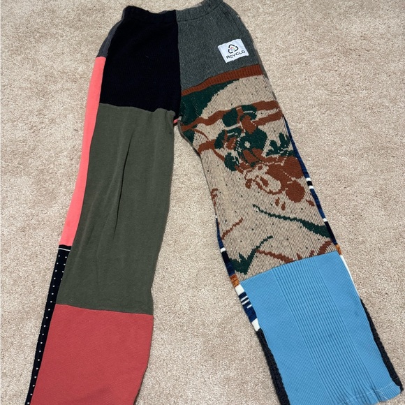 RCYCLD Women’s knit patchwork pants Sz S - Picture 2 of 11